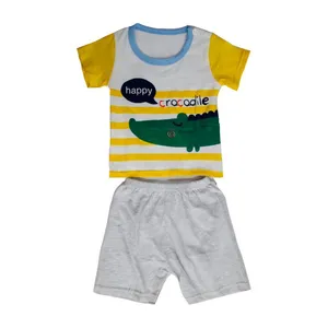 تی شرت و شلوارک نوزادی مدل کروکودیل