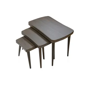 میز عسلی ویانا مدل کلاسیک کد 117GHC مجموعه 3 عددی