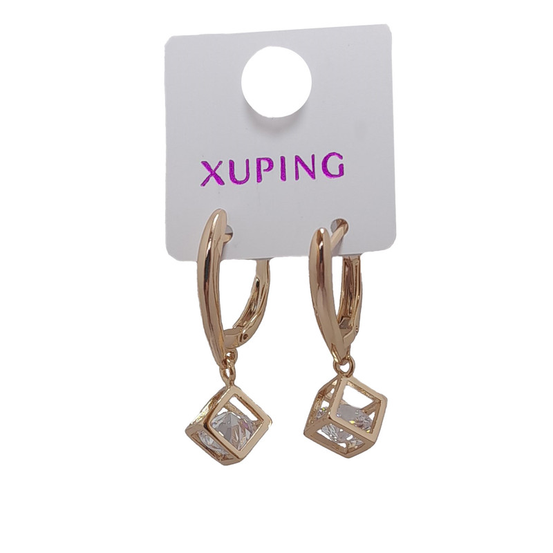 گوشواره زنانه ژوپینگ مدل مکعب کد 002E