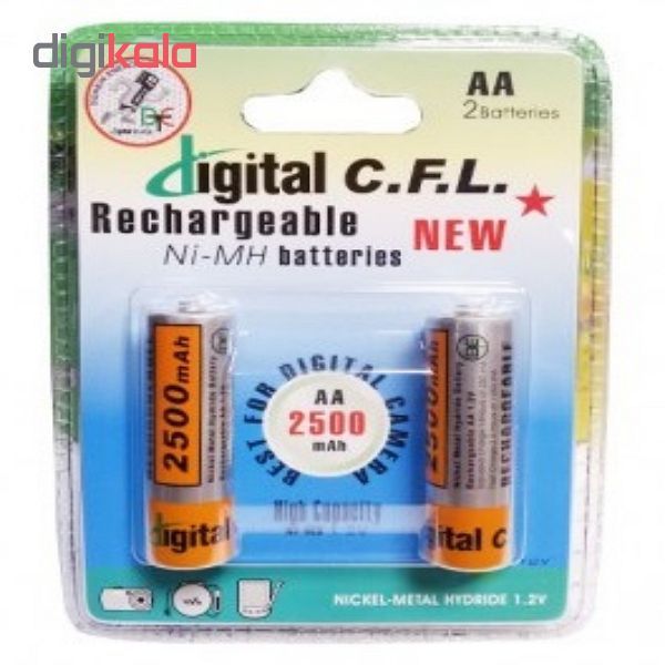 باتری قلمی قابل شارژ سی اف ال مدل 2500mAh AA بسته 2 عددی main 2 1