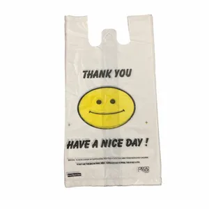 نایلون بسته بندی مدل ضخیم دسته دار طرح لبخند C45 بسته 100 عددی