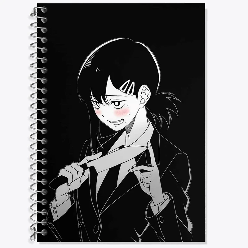 دفتر لغت 50 برگ خندالو مدل ریزه انیمه مرد اره ای Chainsaw Man کد 17863