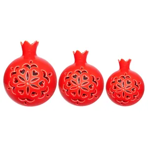 جاشمعی سرامیکی طرح انار کد C03 مجموعه 3 عددی به همراه جاکلیدی برج ایفل