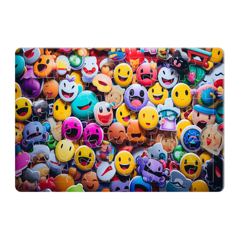 پازل 54 تکه هومرو مدل PL557 طرح انیمیشن فیلم شکلک emoji