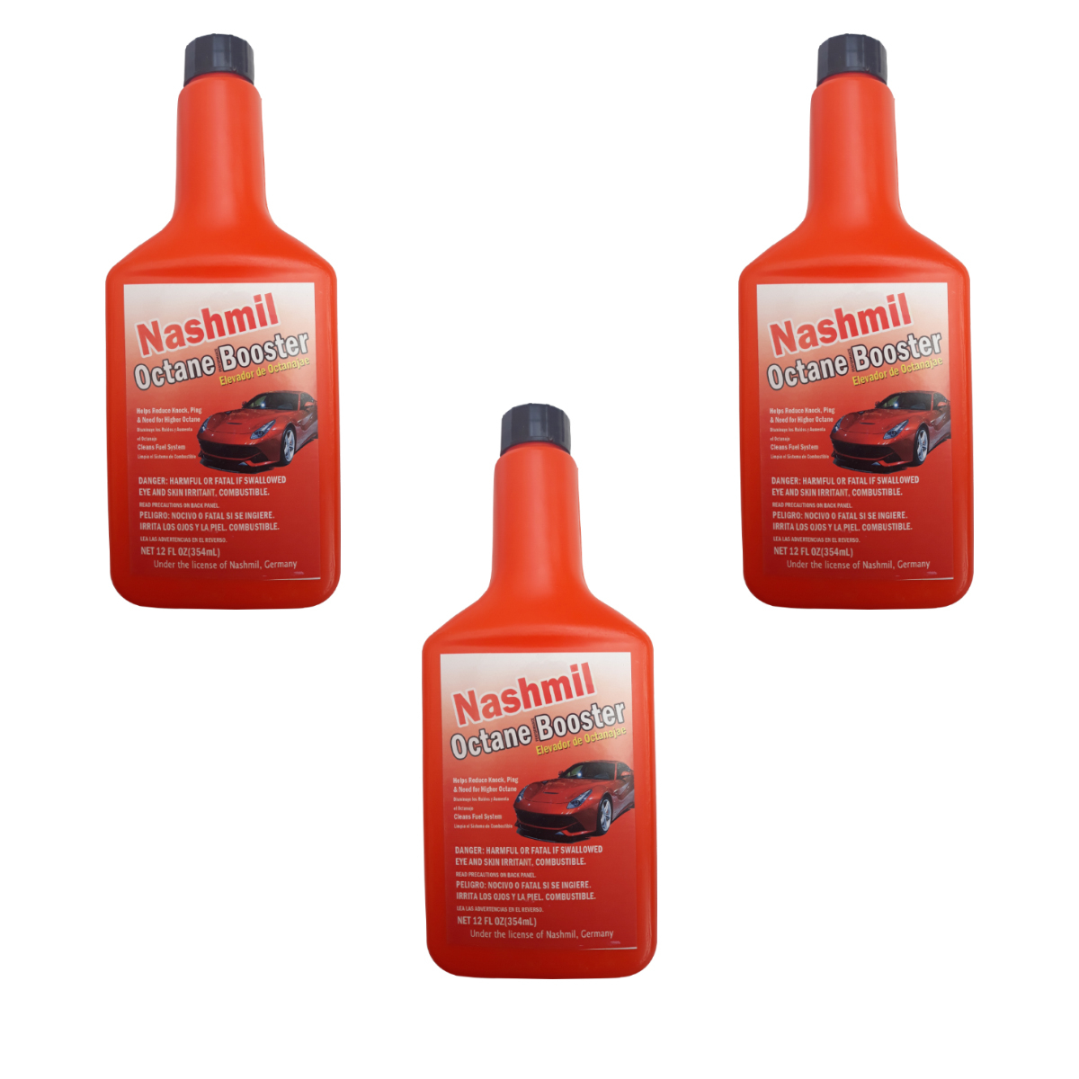 مکمل سوخت نشمیل مدل octan booster حجم 354 میلی لیتر بسته 3 عددی