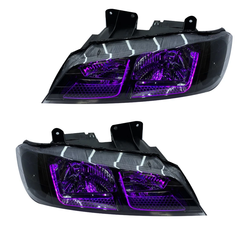 چراغ جلو اسپرت خودرو گروه پژوهش صنعت مدرن مدل 3D-L-Purple مناسب برای پژو پارس بسته دو عددی