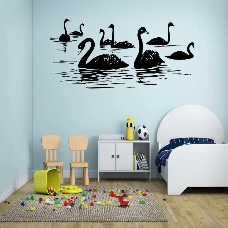 استیکر دیواری رادیانس مدل قو های ملکه کد Q01