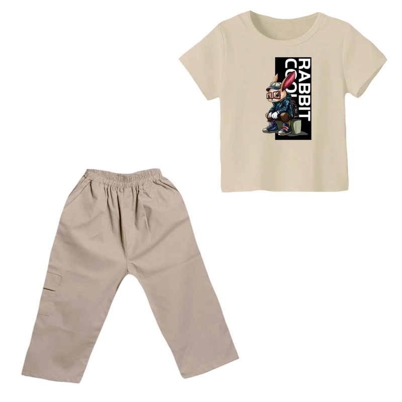 ست تی شرت و شلوارک پسرانه مدل خرگوش کد ۱۱