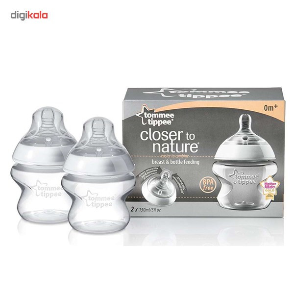شیشه شیر تامی‌تیپی مدل TT42242071 ظرفیت 150 میلی لیتر بسته 2 عددی