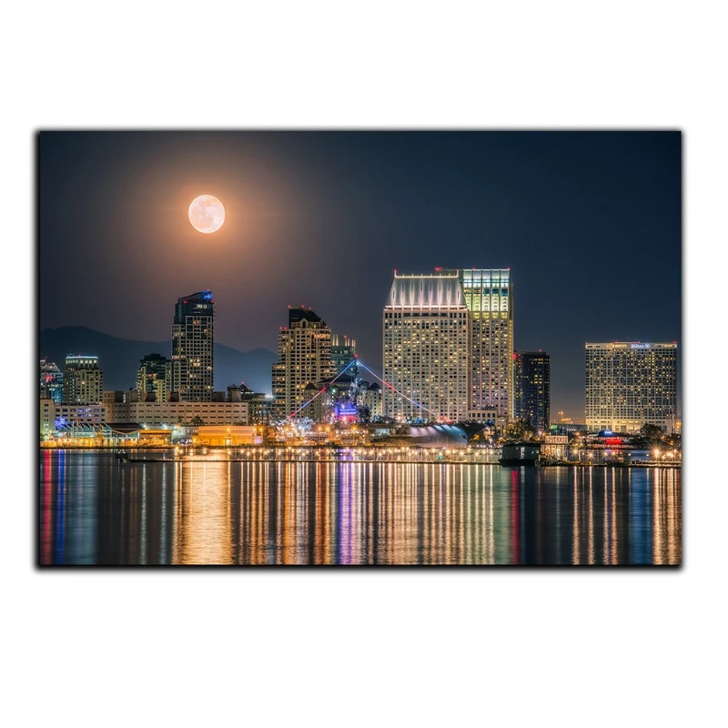 تابلو شاسی بکلیت طرح منظره شهر و مهتاب مدل SH-341