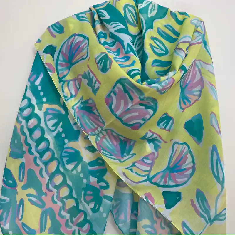 روسری زنانه مدل نخ اسپان منگوله دار کد 695