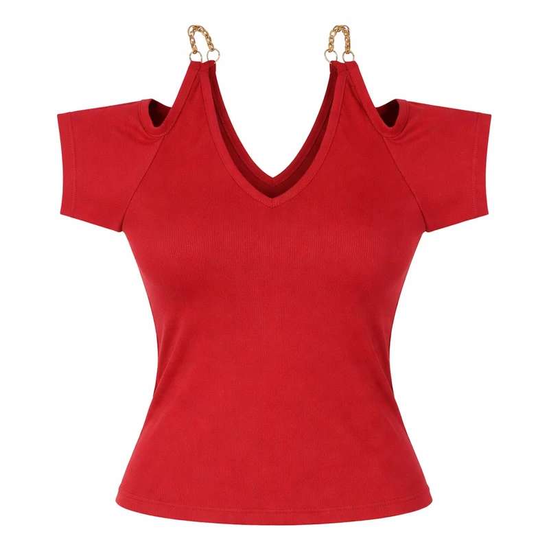 تاپ راحتی زنانه مدل بند زنجیری