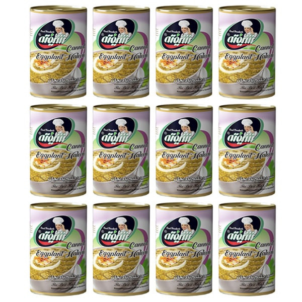 کنسرو حلیم بادمجان شیفته - 370 گرم بسته 12 عددی