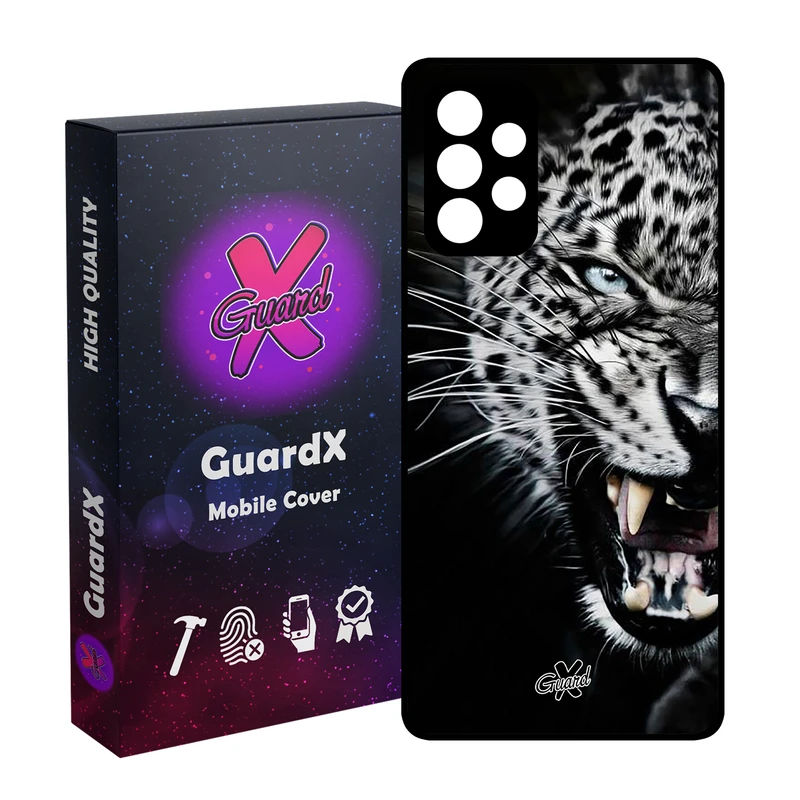 کاور گارد ایکس طرح پلنگ مدل Glass10244 مناسب برای گوشی موبایل سامسونگ Galaxy A52