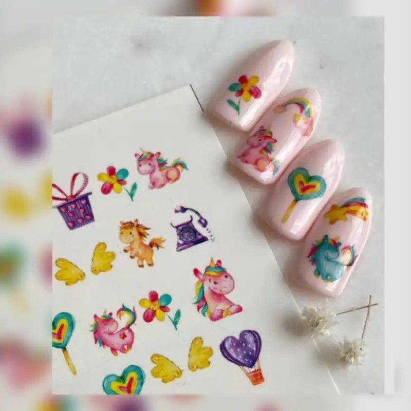 برچسب لنز ناخن رویاسنتر مدل 070 مجموعه 2 عددی