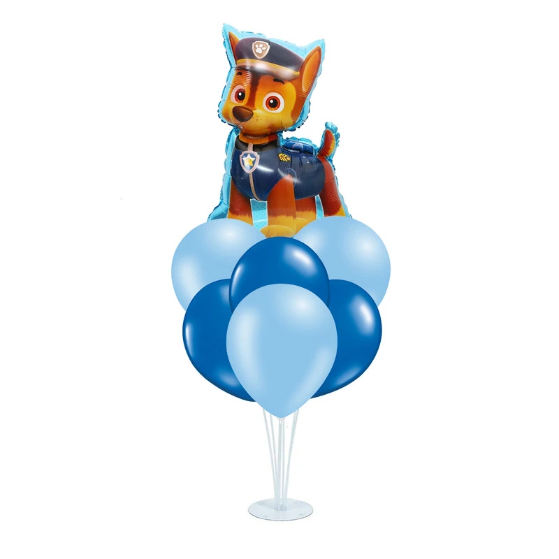 بادکنک سورتک طرح سگ های نگهبان به همراه استند کد ST0522 مجموعه 8 عددی