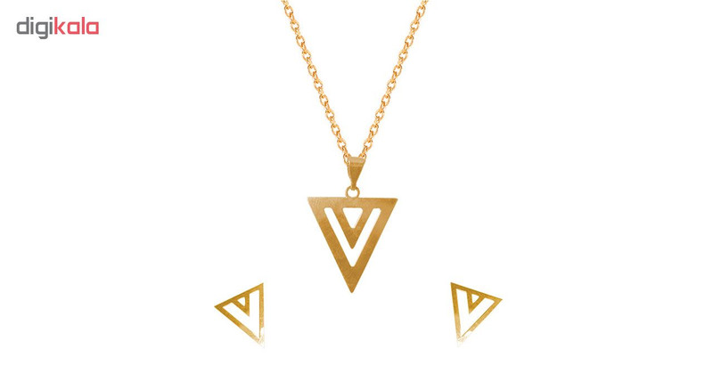 نیم ست طلا 18 عیار زنانه نازنین کد GR107