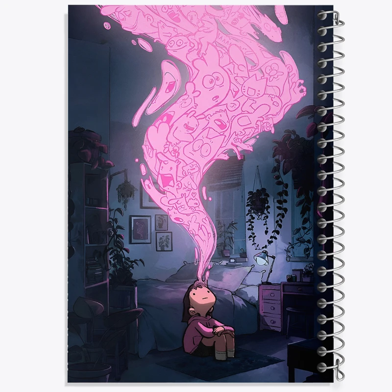 دفتر نقاشی 50 برگ خندالو طرح دختر رویاباف کد N3079