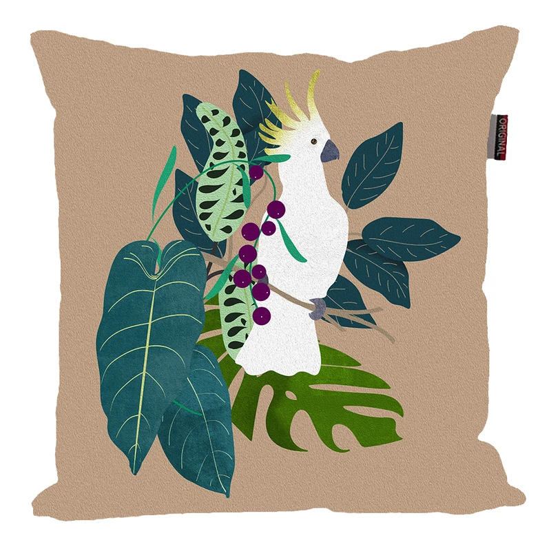 کوسن پاد آفرین مدل مینیمال طرح برگ گلدان کد PK30515