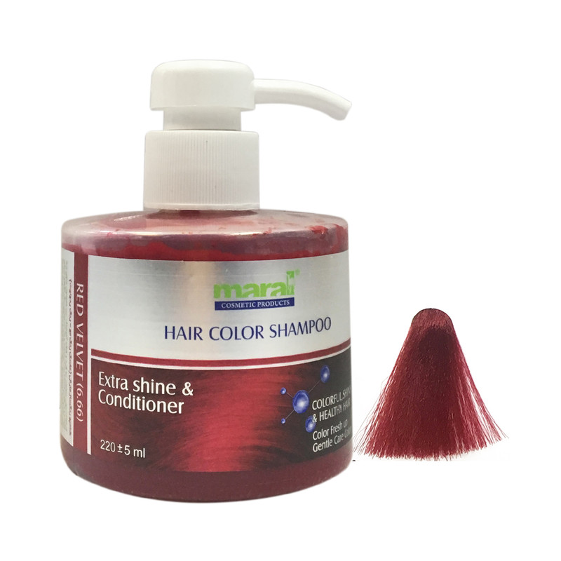 شامپو رنگساژ مارال مدل Red velvet شماره 6.66 حجم 220 میلی لیتر شامپو رنگساژ مارال مدل Red velvet شماره 6.66 حجم 220 میلی لیتر