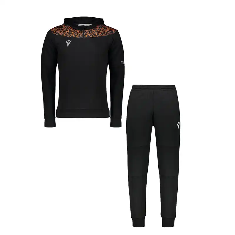 ست هودی و شلوار ورزشی مردانه مکرون مدل چندا رنگ مشکی