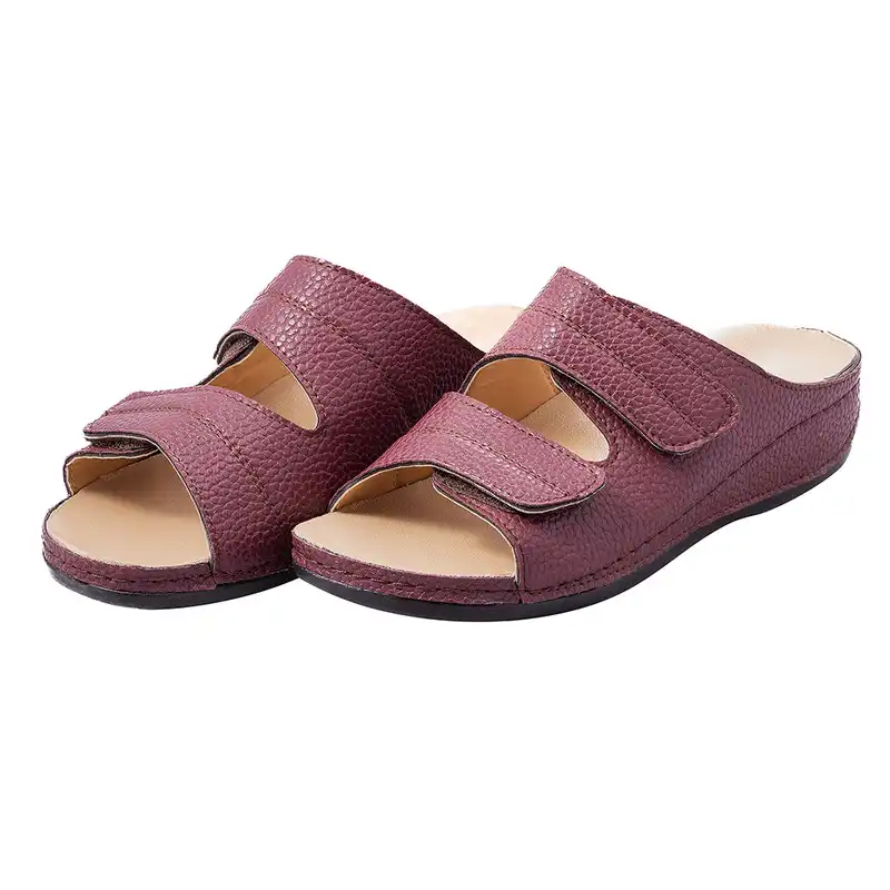 دمپایی طبی زنانه مدل خارپاشنه کد 203 رنگ زرشکی