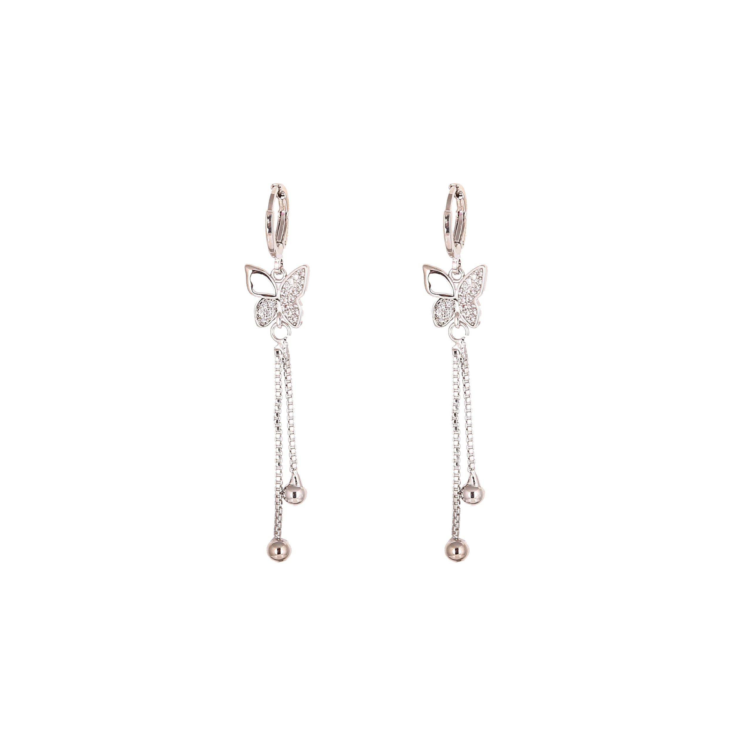 گوشواره آویز طرح پروانه کد GO1011