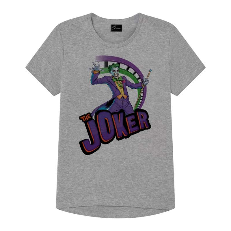 تی شرت پسرانه مدل JOKER کد J124 رنگ طوسی