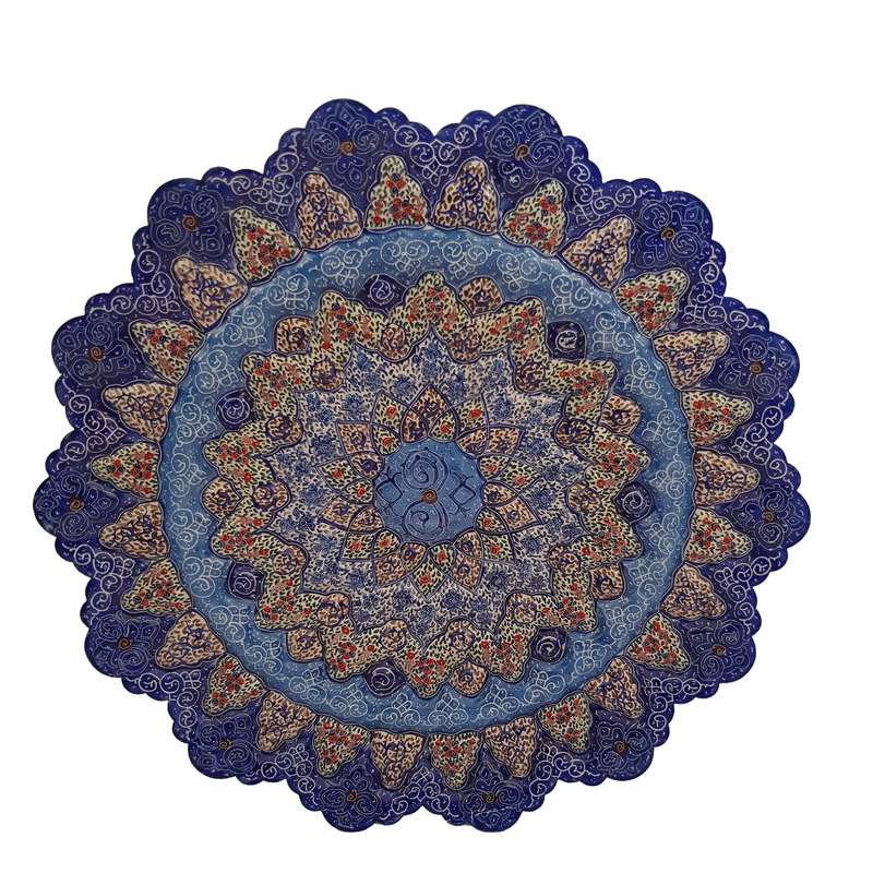 بشقاب میناکاری طرح گل دار کد a3008