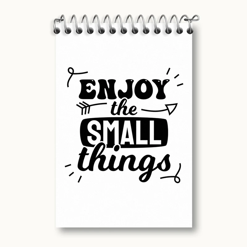 دفتر یادداشت 50 برگ خندالو مدل Enjoy The Small Things کد F1063