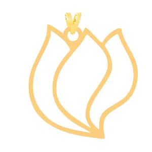 آویز گردنبند طلا 18 عیار زنانه کرابو مدل گل Kr31667