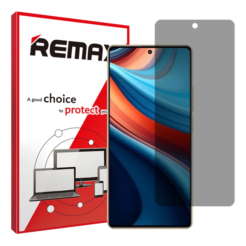 محافظ صفحه نمایش حریم شخصی ریمکس مدل Resistant مناسب برای گوشی موبایل شیائومی Redmi Note 13R Pro
