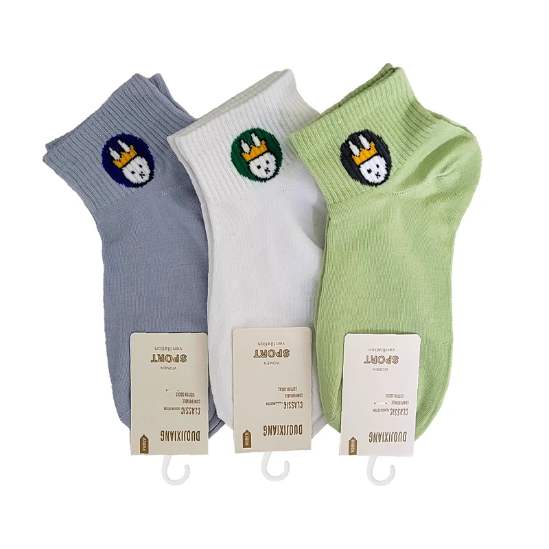 جوراب ساق کوتاه بچگانه مدل خرگوش اسپرت 3-1101210 بسته 3 عددی