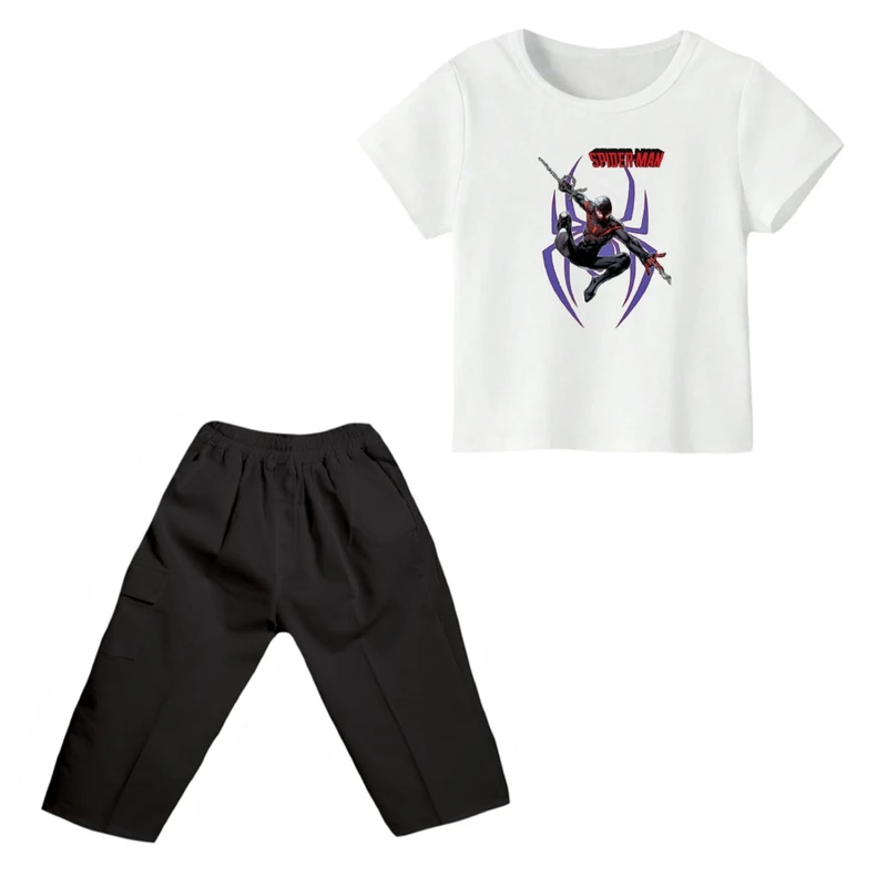 ست تی شرت و شلوارک پسرانه مدل مرد عنکبوتی کد ۲۶