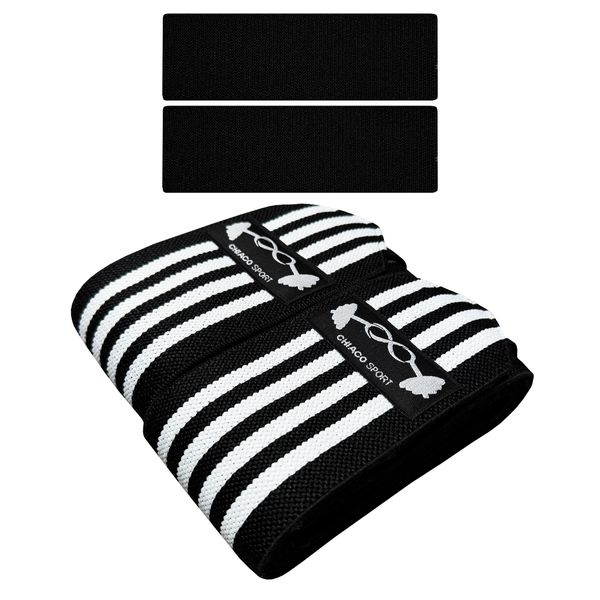 زانوبند بدنسازی چیاکو مدل King Power به همراه چسب زاپاس مجموعه 4 عددی