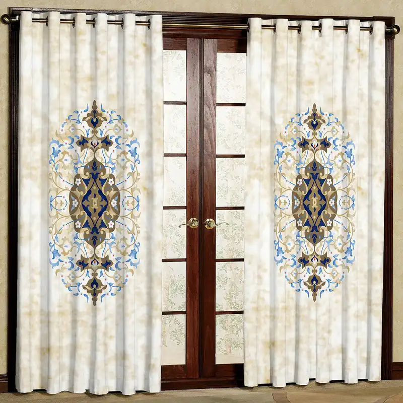 پرده مدل طرح دار مخمل پانچی کد 4171 سایز 200x140 سانتی متر