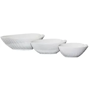 کاسه طرح برگ کد D-243 مجموعه 3 عددی همراه اویز لیوان بسته ۶ عددی