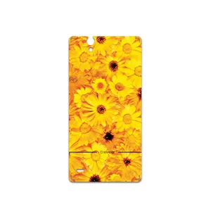 MAHOOT Yellow-Flower Cover Sticker for Sony Xperia C4