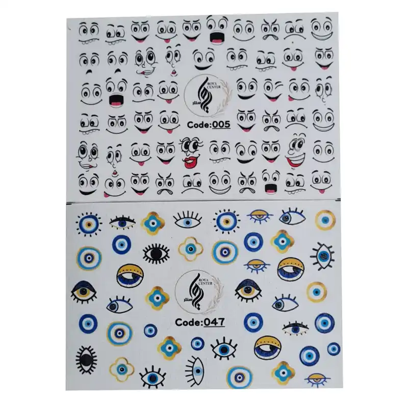 برچسب لنز ناخن رویاسنتر مدل 547 مجموعه 2 عددی