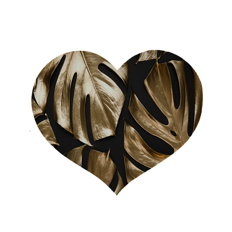 پادری مدل قلب طرح برگ کد 8922 سایز 90x90 سانتی متر