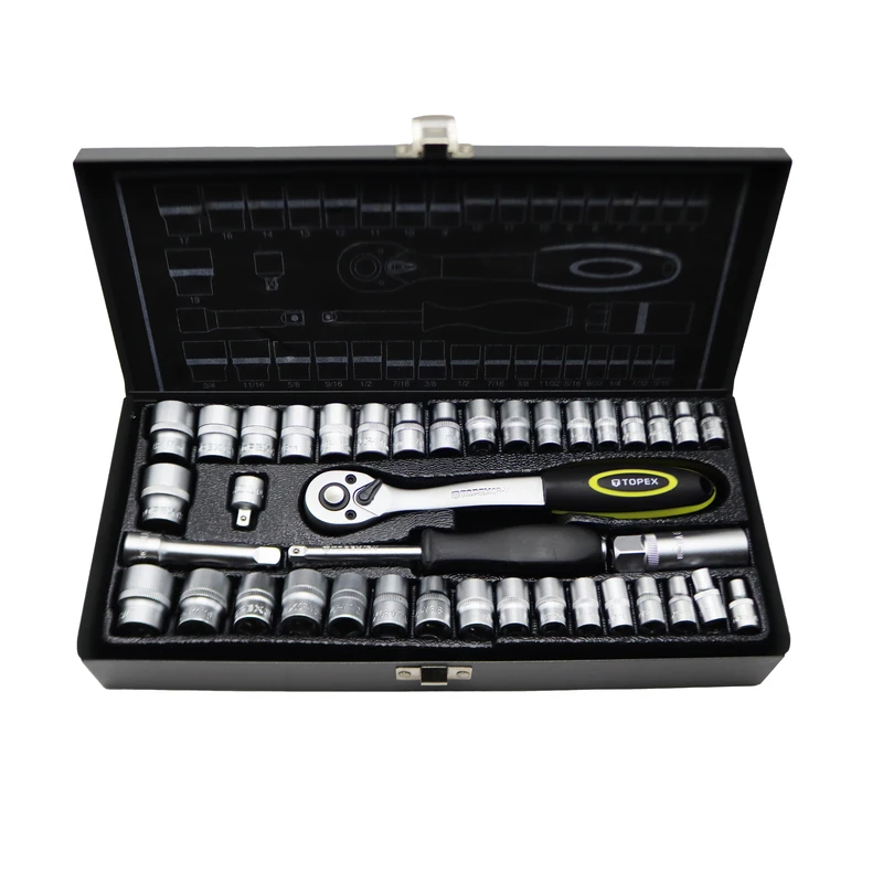 آچار بکس تاپکس مدل YP-1/4-3/8-040 مجموعه 40 عددی 