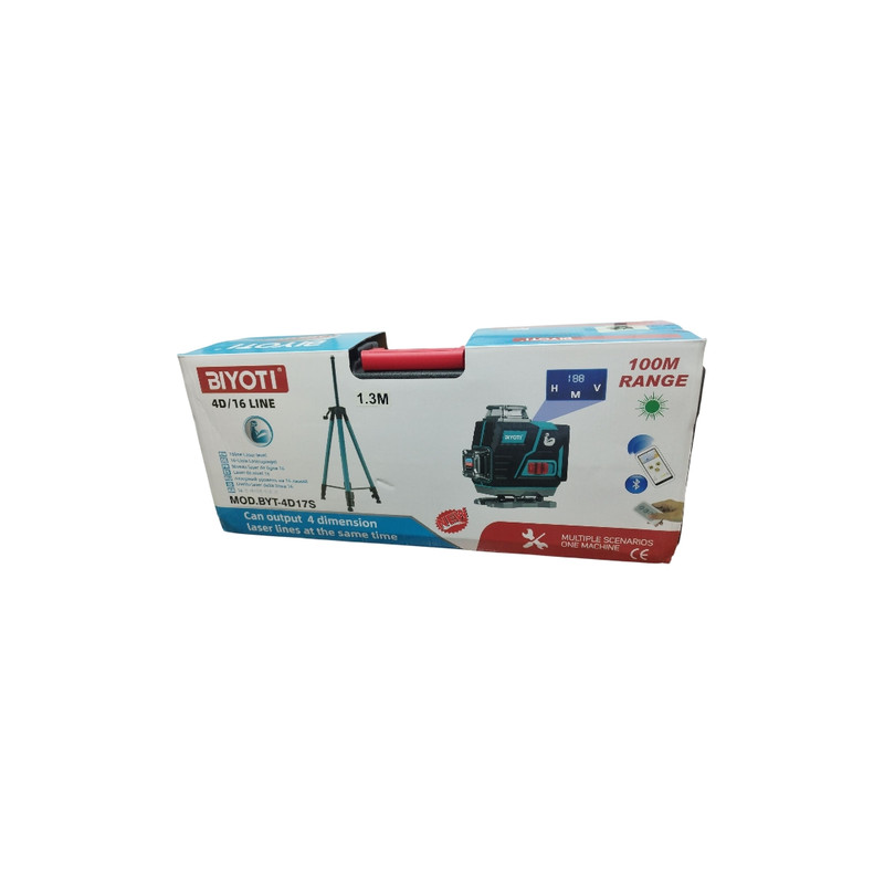 تراز لیزری دیجیتالی بیوتی مدل BYT- 4D17S - 360 به همراه پایه