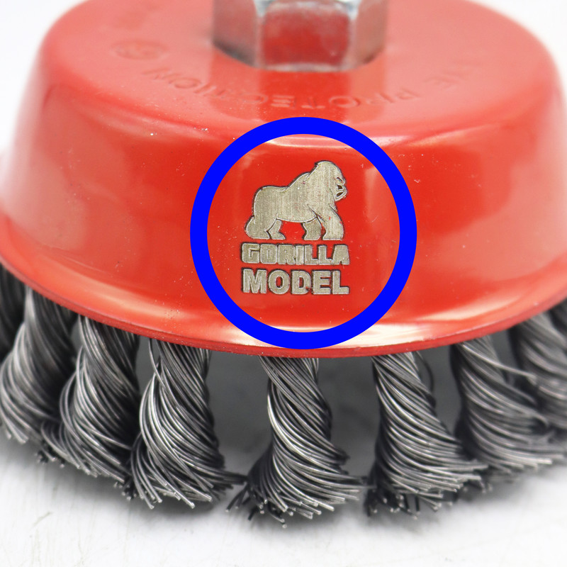 فرچه سیمی کاسه ای بافته مدل گوریلا کد YP-BAFTEH-125MM