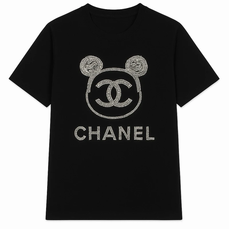 تی‌شرت لانگ آستین تا روی شانه زنانه مدل مینی نگین کارشده 