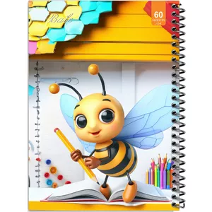 دفتر نقاشی 60 برگ انتشارات بله طرح فانتزی زنبور نقاش کد A4-O450