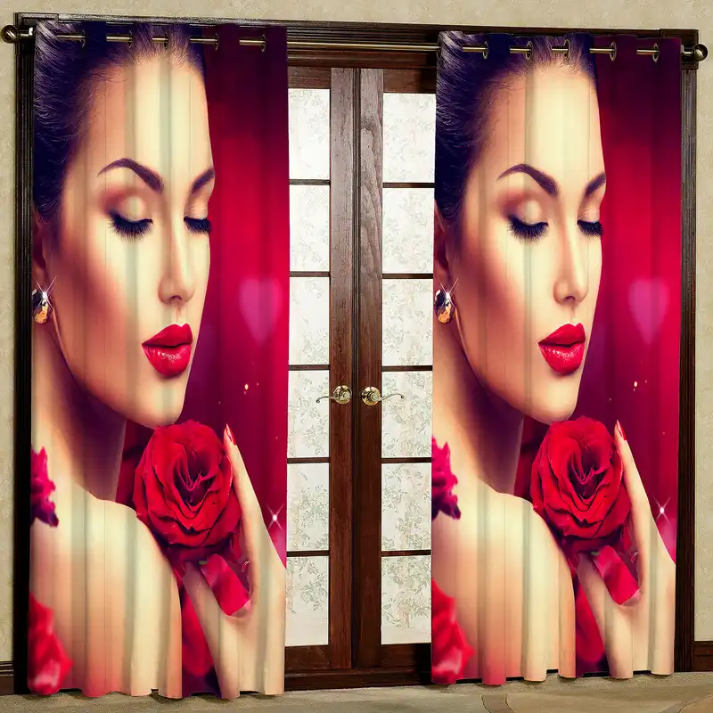 پرده مدل دختر مخمل پانچی کد 4479 سایز 200x140 سانتی متر