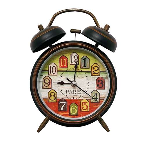 ساعت رومیزی مدل زنگ دار طرح پاریس