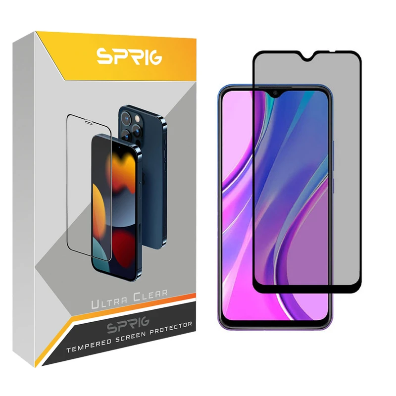 محافظ صفحه نمایش حریم شخصی اسپریگ مدل PRVSP مناسب برای گوشی موبایل شیائومی Redmi 9 Activ