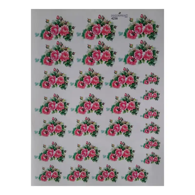 برچسب ترنسفر مدل گل سرخی کد 11