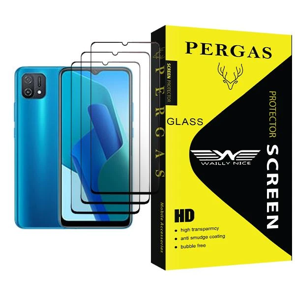 محافظ صفحه نمایش وایلی نایس مدل Pergas Glass MIX003 مناسب برای گوشی موبایل اوپو A16K بسته سه عددی